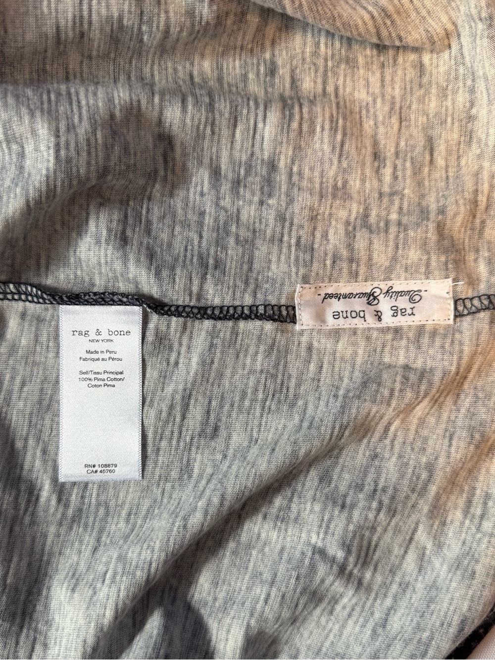 Rag & Bone Allover Angle Paisley Tee in Midnight - Picture 13 of 14